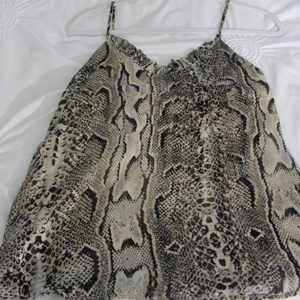 Chic Animal Print Spaghetti Strapped Top